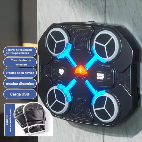 Máquina de boxeo musical montada en la pared: 3 velocidades, 3 volúmenes, carga USB
