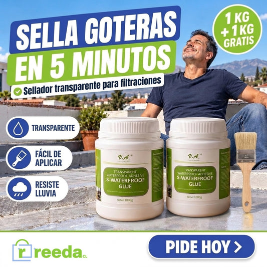 Sellador transparente tapa goteras - 1KG + 1KG gratis