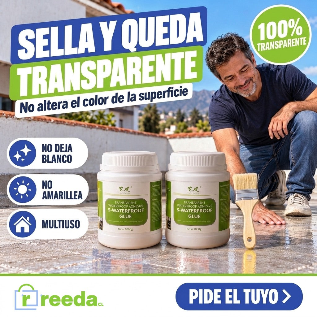 Acabado 100% transparente, no amarillea