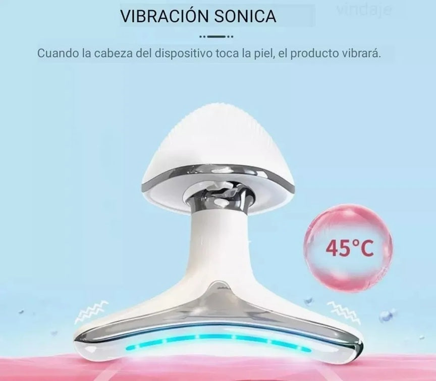 Masajeador facial cuello led recargable