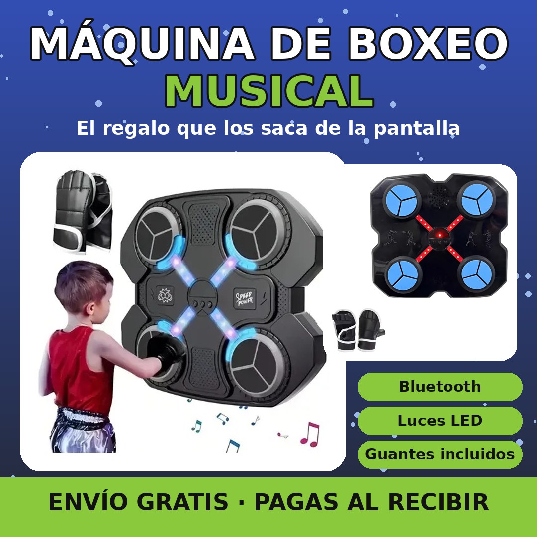 Máquina de Boxeo Musical con guantes, regalo de Navidad