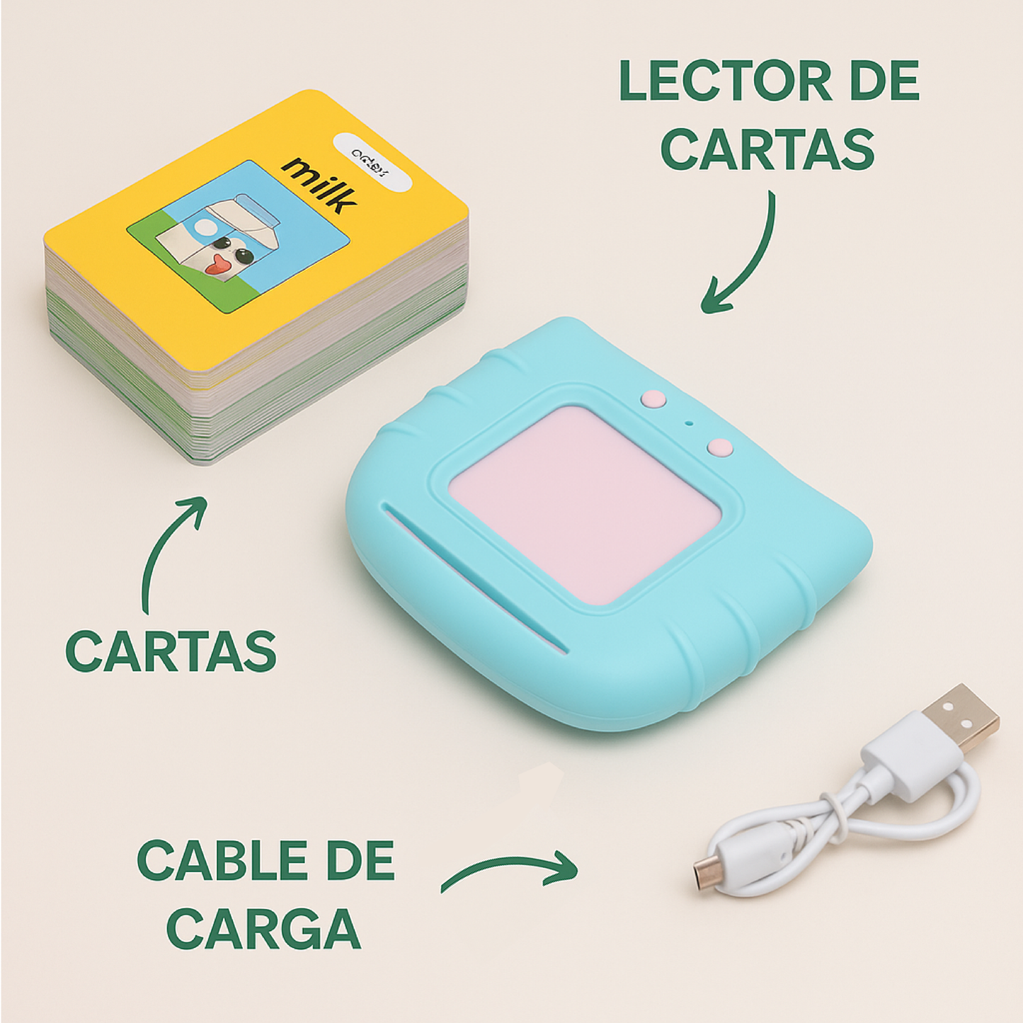 Lector de Tarjetas Interactivo Bilingüe Español/ ingles