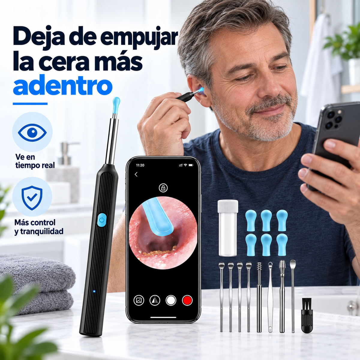 Visualiza en tiempo real desde tu celular sin empujar la cera